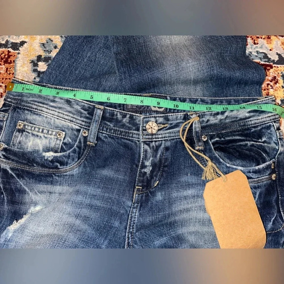 LTB 1948 Bootcut Low Rise Distressed Denim Cottton Jeans Size 31x32 - Picture 8 of 13